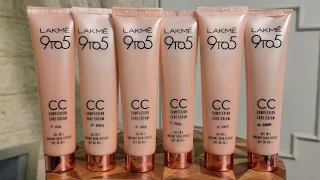 LAKME 9TO5 CC COMPLEXION CARE CREAM ALL 6 SHADES | RARA | HOW TO choose correct shades of cc
