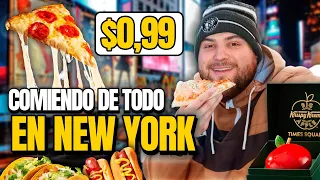 😋 ¡Probando comida callejera en Nueva York🗽🍎|¿Cuanto cuesta comer en Nueva York? 🗽