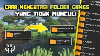 CARA MENGATASI FOLDER "GAMES" GA MUNCUL DI MINECRAFT!! 100% BERHASIL!!