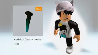 سكن الرجل المقطوع مجانا في لعبة روبلوكس Korblox Deathspeaker 🔥😱 (اخبار روبلوكس) !!