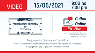 Santo Culto a Dios 15/06/2021 - 19:00Hs/7:00pm.