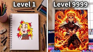 1 HOUR VS 10 HOUR vs 100 HOUR Hashira Painting