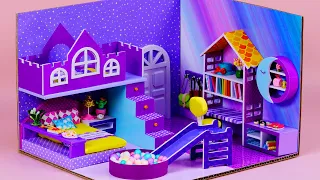 DIY Miniature House for Purple Princess ~  10 Minute DIY Miniature Crafts
