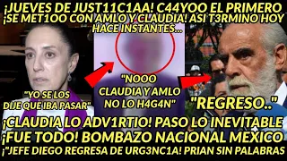 JUEVES DE JUSTICIIAAA! SE METIIOO CON AMLO Y CLAUDIA ASI TERMINOO HOY REGRESA URGEENCIAA JEFE DIEGO