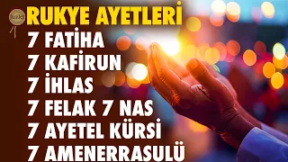 7 Fatiha 7 Ayetel Kürsi 7 Amenerrasulü 7 Kafirun 7 İhlas 7 Felak 7 Nas Kur'an-ı Kerim Rukye Dinle