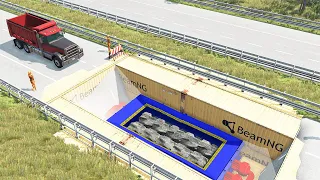 Cars vs Shredding Pit – BeamNG.Drive