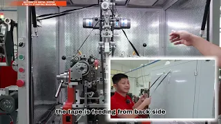 QLQ-YTSM-3 Automatic Metal Zipper Y Teeth Stamping Machine(double heads, 3 in 1 model)