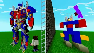 Trolei meu AMIGO com CONSTRUÇÃO PRONTA na batalha de construção no Minecraft