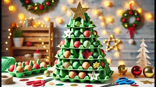 ¡TRANSFORMA CARTONES DE HUEVO EN UN ÁRBOL NAVIDEÑO ÚNICO Y SOSTENIBLE!