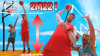 J'AFFRONTE LE PLUS GRAND BASKETTEUR DE FRANCE ! (2m22)