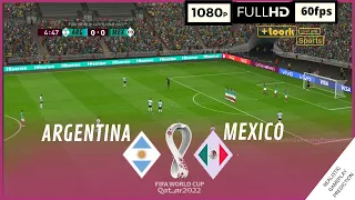 ARGENTINA vs MEXICO | Copa Mundial Qatar 2022 • Grupo C | SimulaciónRealista - Nov. 26