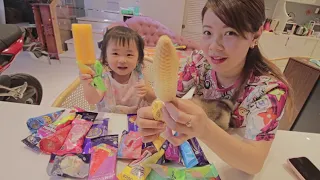 BÉ CHIPPY SIÊU QUẬY CHƠI VỚI BA Cuối Clip ĂN TẤT CẢ CÁC LOẠI KEM VỚI MẸ