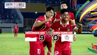 INDONESIA 9 VS 0 CHINA TAIPE | HIGHLIGHT AFC U23 ASIAN CUP QATAR 2024 QUALIFIER