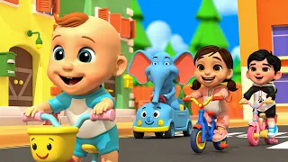 Racing Playtime with Farm Animals Nursery Songs | Wheels Go Round Newborn Rhymes | LuLu LaLa