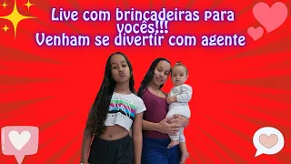 LIVE FAZENDO BRINCADEIRAS VENHAM SE DIVERTIR COM A GENTE 😘