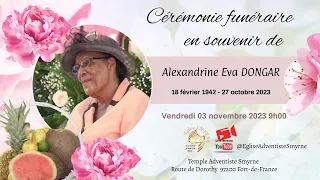 Cérémonie funéraire de Sœur Eva Dongar