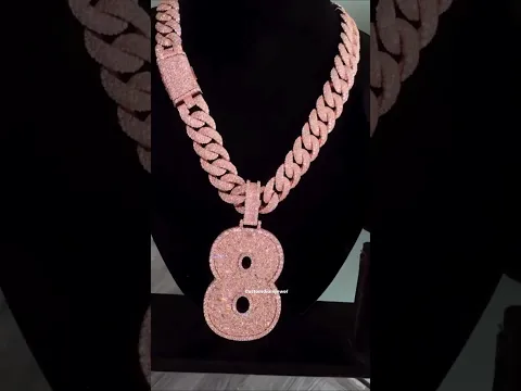 Custom Diamond Number “8” Pendant  Luxury Number Jewelry Making Process  Statement Hip Hop Pendant