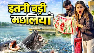 घुईसरनाथ धाम में मछलियों को लाई खिला रहे हैं😱 #viralvideo #vlog #dailyvlog #fish @Babaganjwalibhauji