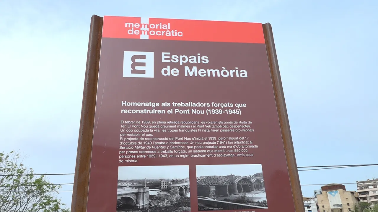 Roda homenatja els treballadors forçats del Pont Nou