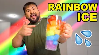 Let's Make a Rainbow Ice Water Of The Day! 💦 🌈 🧊