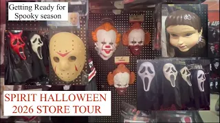 1ST SPIRIT HALLOWEEN STORE TOUR 2026 SCARY MASKS COSTUMES PROP #spirithalloween #spirithalloween2026