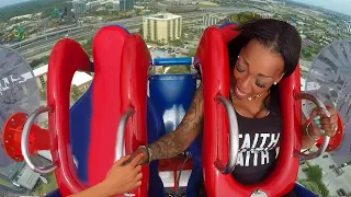 her baby fell off the roller coaster..
