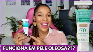 RESENHA PROTETOR SOLAR COM COR NEUTROGENA SUN FRESH DERM CARE FPS 70 PARA PELE OLEOSA