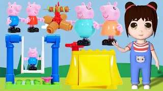 樂樂拆箱：佩佩豬的野營積木玩具