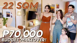 Budget Condo Makeover for a Family of 3!🧡✨ // Sunset-Inspired Design🌅// by Elle Uy