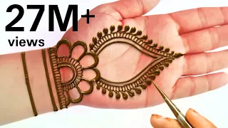 Easy Simple Rakshabandhan Special Stylish Mehndi Design | Front hand Mehandi | आसान मेंहदी डिजाइन