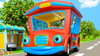 Wheels On The Bus, Nursery Rhymes and School Bus Songs for Kids