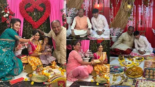 🦋আশির্বাদে পূজার গায়ে গয়না ভরে গেছে🧿exclusive Gold jewellery for puja🎁wedding day looks 🥻