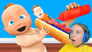 PAPÁ ES HOT DOG GIGANTE en Who's Your Daddy