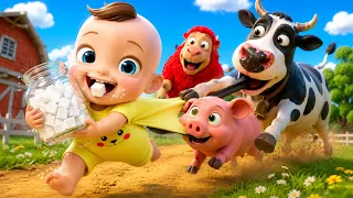Johny Johny Yes Papa + Finger Family + Old MacDonald | Animal Songs for Toddlers | BabaSharo Kids