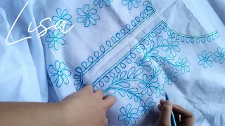 ভাইরাল লাখনৌ কাজের ড্রয়িং ভিডিও 🥰🥰#tutorial #handmade #artist #design