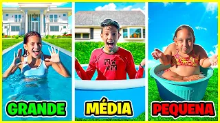 PISCINA PEQUENA, MÉDIA OU GRANDE *desafio
