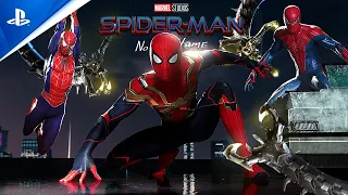 Spider-Man PS5 - Spider-Verse VS Sinister Six | No Way Home Suits Transitions