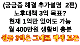 (2편) 궁금한 내용 추가설명! 노후대책 3억 목표? 현재 1억만 있어도,또는 앞으로 절약하며 모아 나가도 충분한 이유 설명.