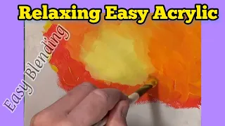 How to Paint a Sunset Easy Acrylics