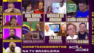 QUAL É O MOMENTO MAIS CONSTRANGEDOR DA TV BRASILEIRA? REAGIMOS E CRAVAMOS! | DE SOLA A DEZ