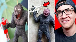 REAGINDO A BRINQUEDOS FALSOS DO KING KONG