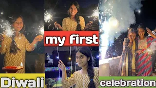 My first Diwali 🪔| celebration 🎉 ￼ #tranding #vlog #mahikevlog