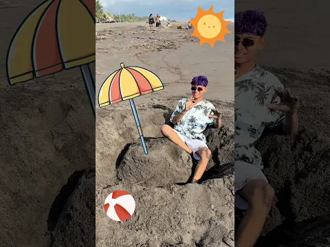 Haciendo una piscina en la playa por primera vez #lifehacks #playa