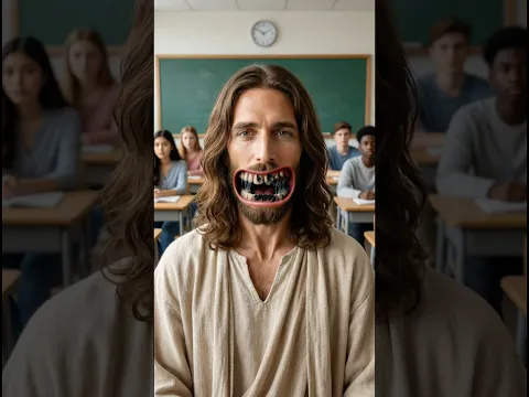 What Did Jesus Do To His Teeth? #jesus #bible #jesuschrist