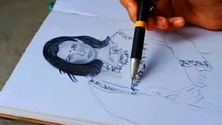 Drawing A women for beginners l women drawing step by step!😱!!!