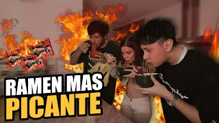 PROBANDO EL RAMEN MAS PICANTE ! *sale mal*