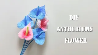 DIY Anthurium Flowers 🌸 Create Stunning Anthurium Flowers with Pipe Cleaners | Chenille Wire Craft