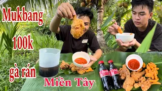 100k ăn sập tiệm gà rán ở miền tây cùng Xuân Đông Vlog