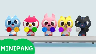 [미니팡 에스파냐] 미니특공대 | 사탕먹기 | 색깔놀이 | 에스파냐어 | 스페인어| Color play | Mini-Pang TV 3D Play