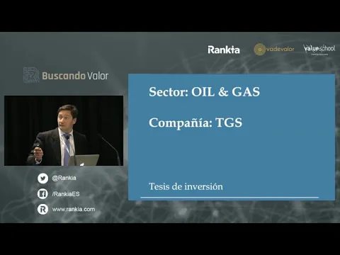 Alejando Muñoz, de Equam , nos presenta su tesis de inversión en acciones de TGS del sector Oil&Gas durante el evento Buscando Valor, organizado por Rankia. En este video analiza sus ventajas competitivas, sus cuentas anuales, su cotización y, por supuesto, la idoneidad de invertir en TGS.